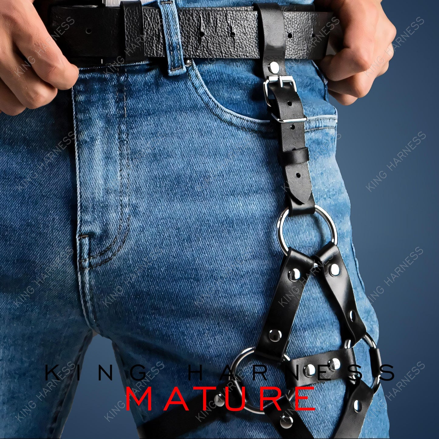 Men's Leather Leg Harness, Unisex Harness, Thigh Harness, Biker Jeans Accessories, Men Jeans Accessories, Clubwear Accessories