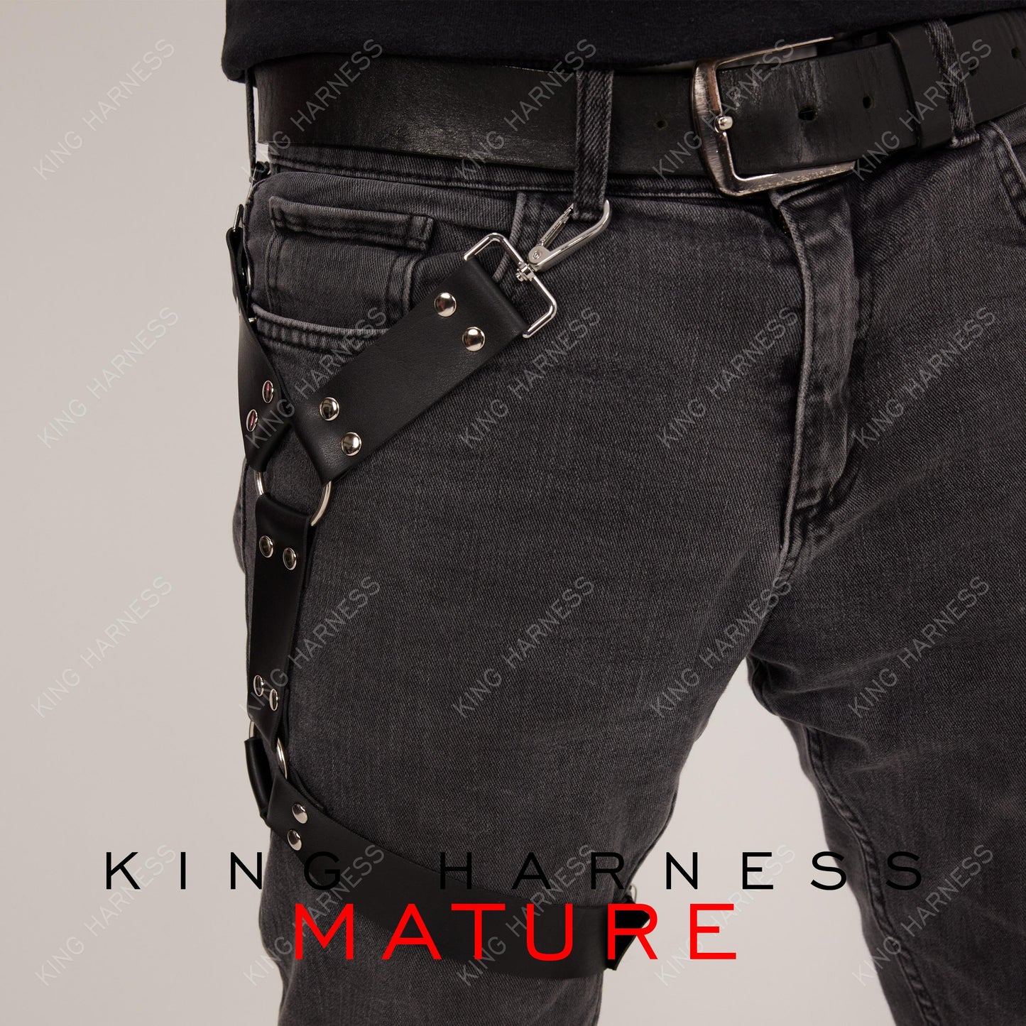 Men's Leather Leg Harness, Harness Men Jeans Accesories, Biker Jeans Accessories, Thigh Harness, Unisex Harness, Christman Man Gift