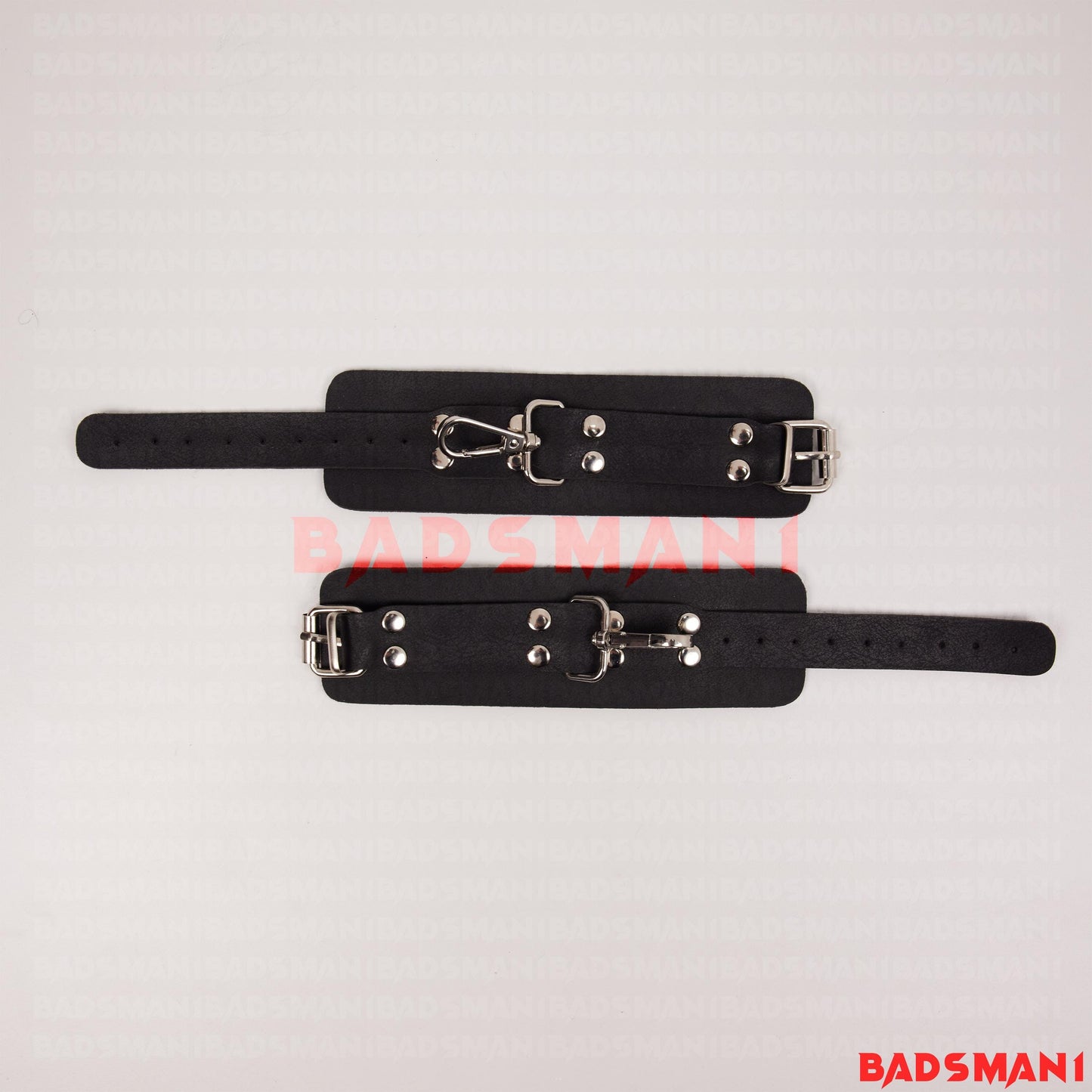 BDSM Set of 4 Bed Restraints, Four Straps for Bed Restraints, Bed Bondage Restraints, Adjustable Leather, Bondage Connectors, Bed Straps