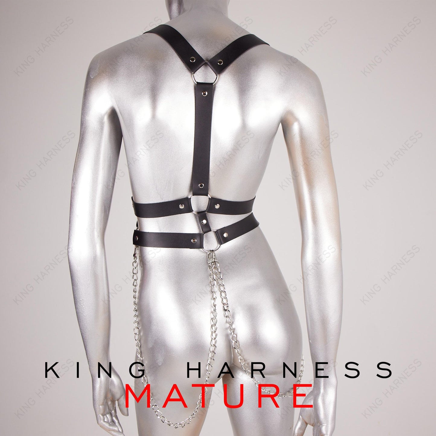 Chain Chest Accessories, Leather Chest Harness for Women, Leather Suspender Harness, Fashion Accessory, With Double Belt,