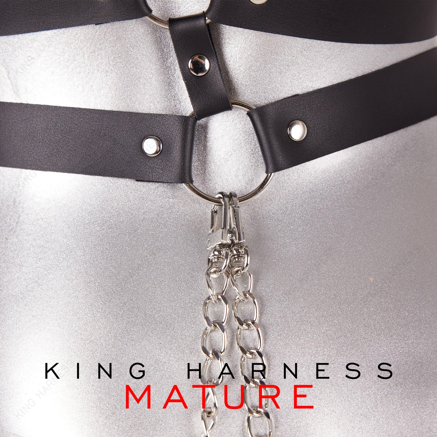 Chain Chest Accessories, Leather Chest Harness for Women, Leather Suspender Harness, Fashion Accessory, With Double Belt,