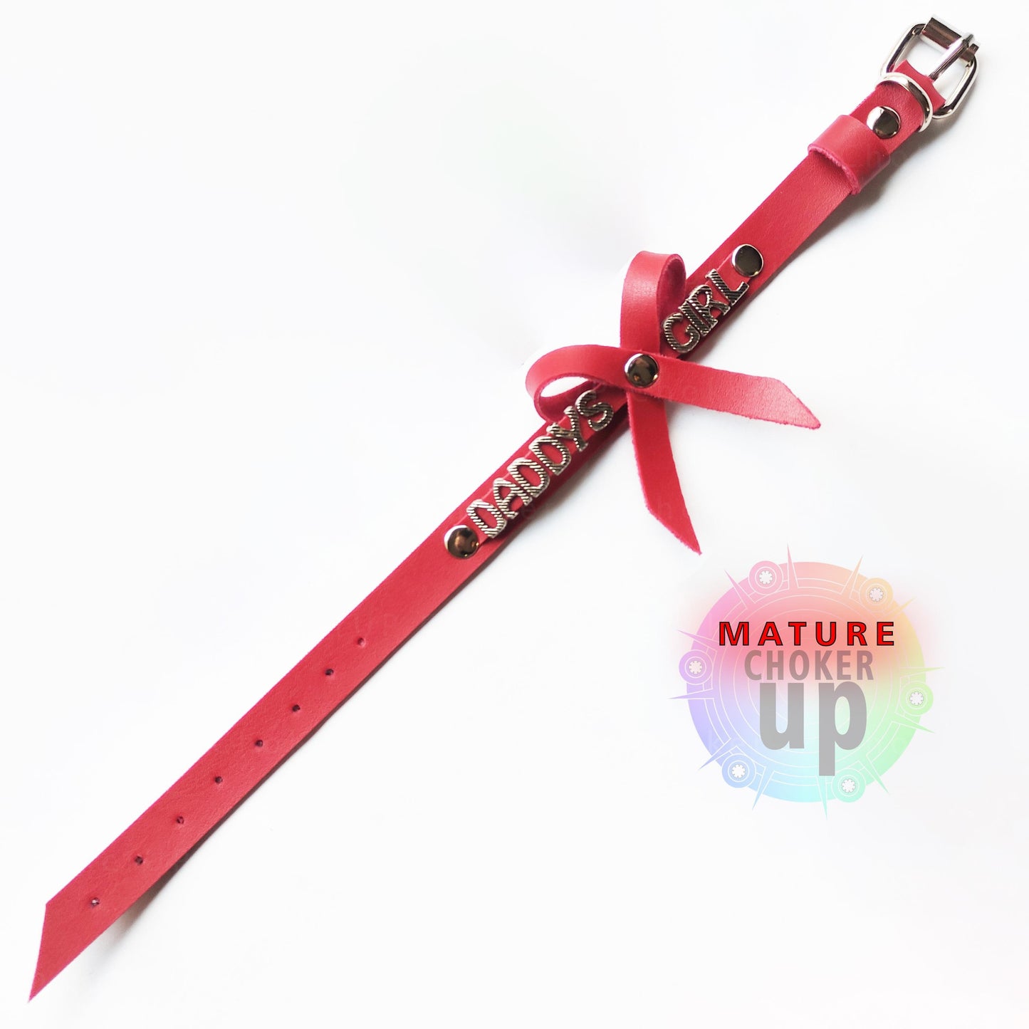 Custom Bow Leather Anklet, Personalized Ankle Bracelet, Ddlg Jewelry