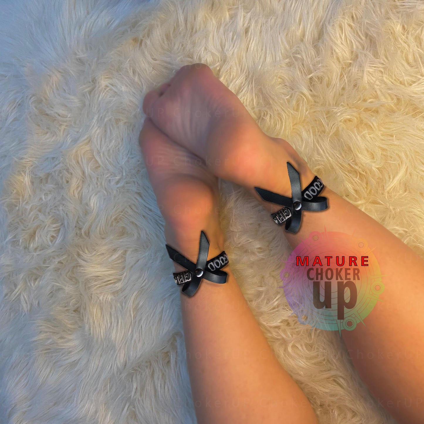 Custom Bow Leather Anklet, Personalized Ankle Bracelet, Ddlg Jewelry