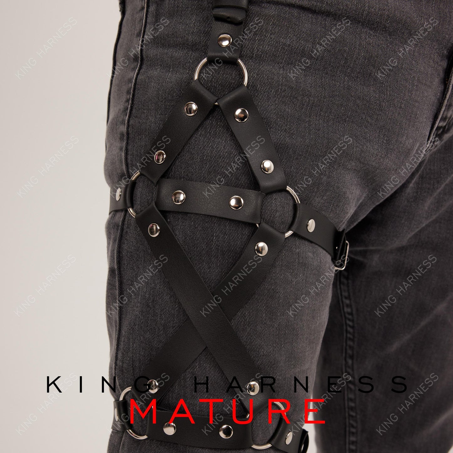 Men Harness, Jeans Accessories, Leather Leg Harness Men, Pants Garter, Gothic Festival, Rave Club, Party Accessories