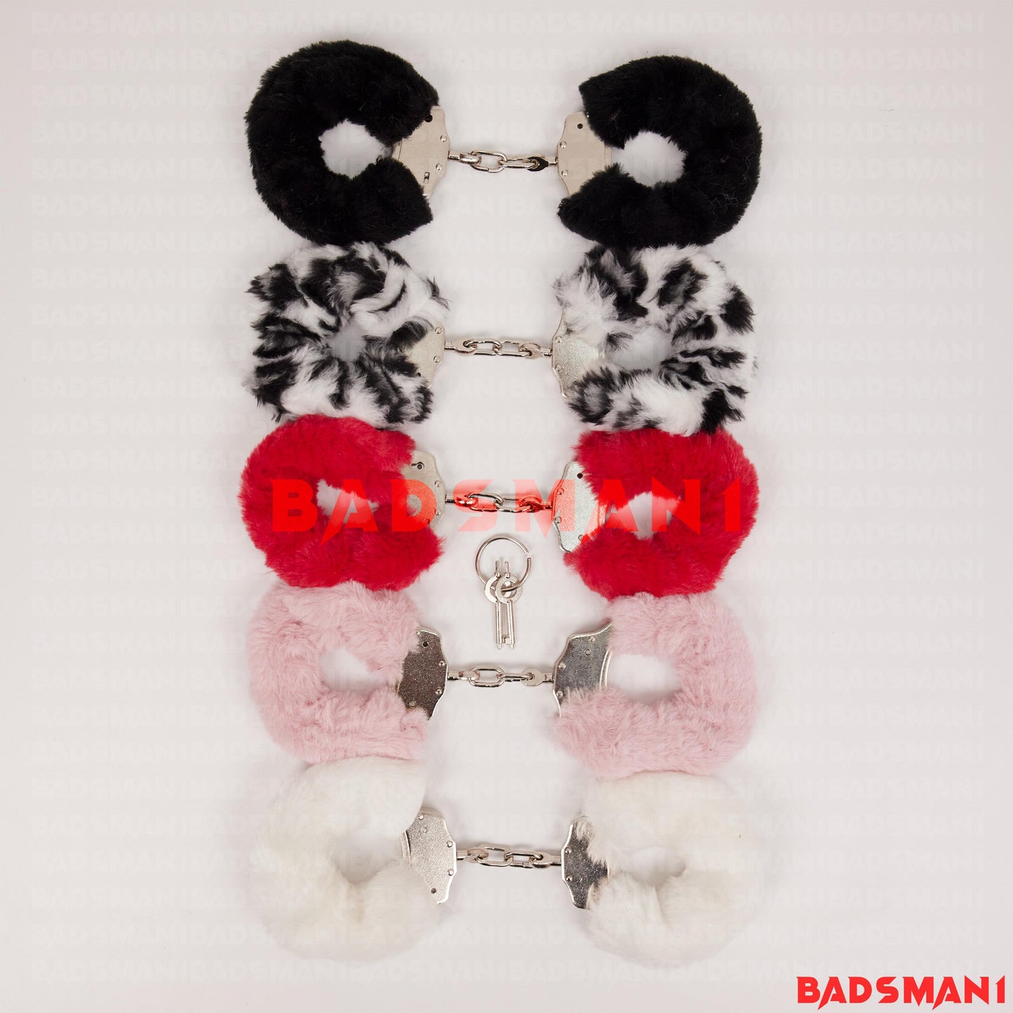 Faux Fur Handcuffs with Leopard Feathers, Soft Plush Ankle Restraints, BDSM Bondage Gear for Sensory Play, Bachelorette Party Gift