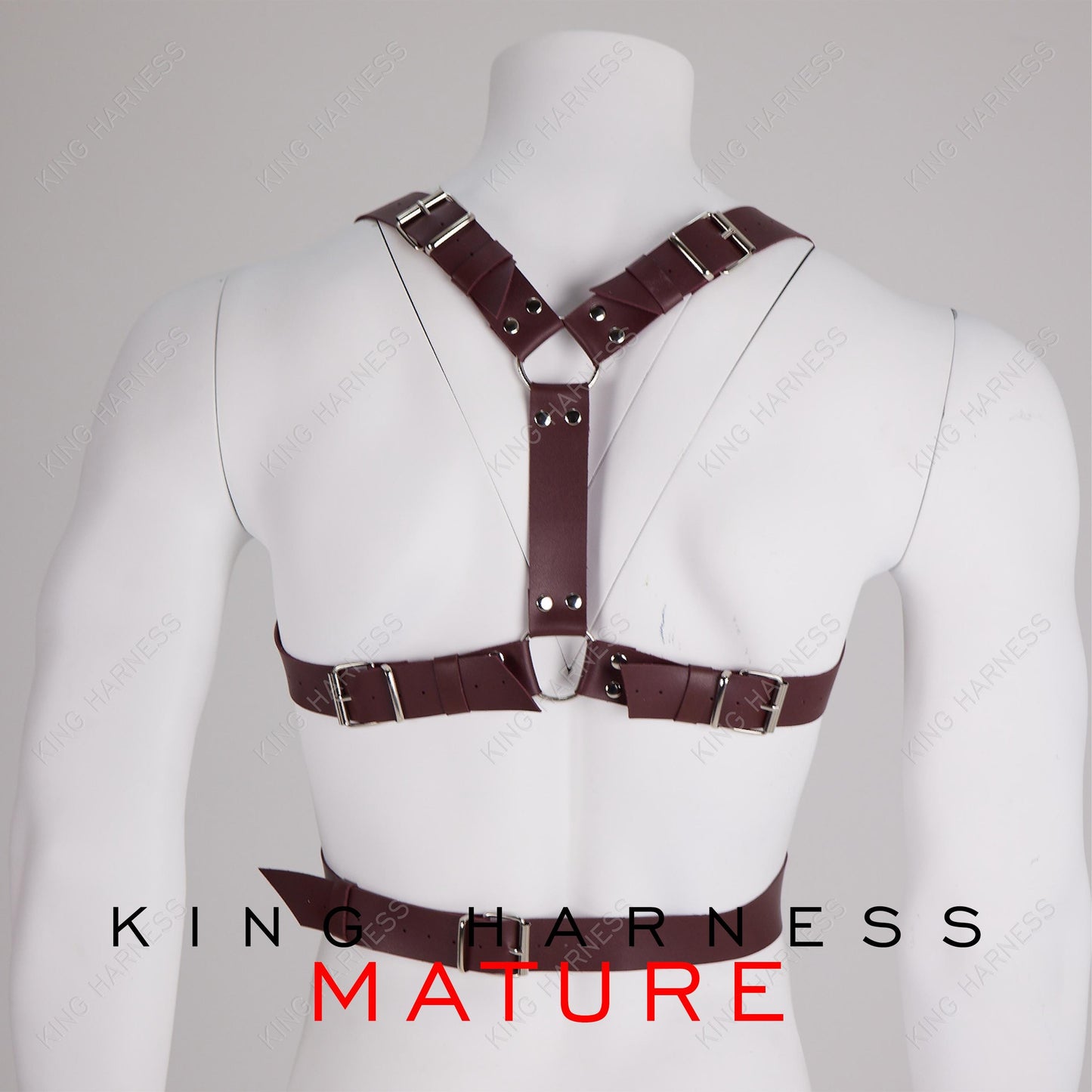 Mens Rave Harness Chest Leather, Brutal Chest Harness, Leather Chest Harness, Chest Rig,Red Harness Men, Club Wear, Lockable Chest Harness