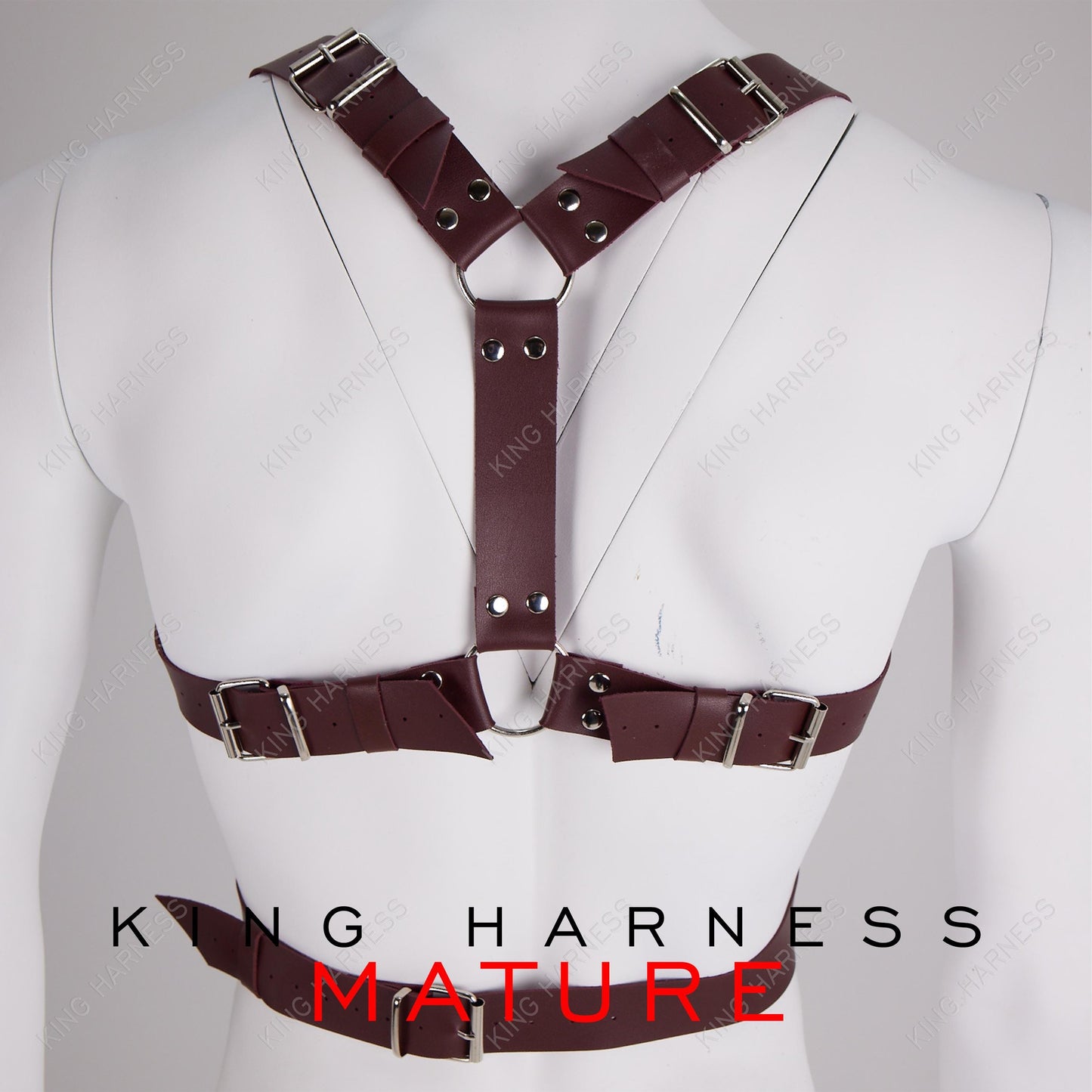 Mens Rave Harness Chest Leather, Brutal Chest Harness, Leather Chest Harness, Chest Rig,Red Harness Men, Club Wear, Lockable Chest Harness