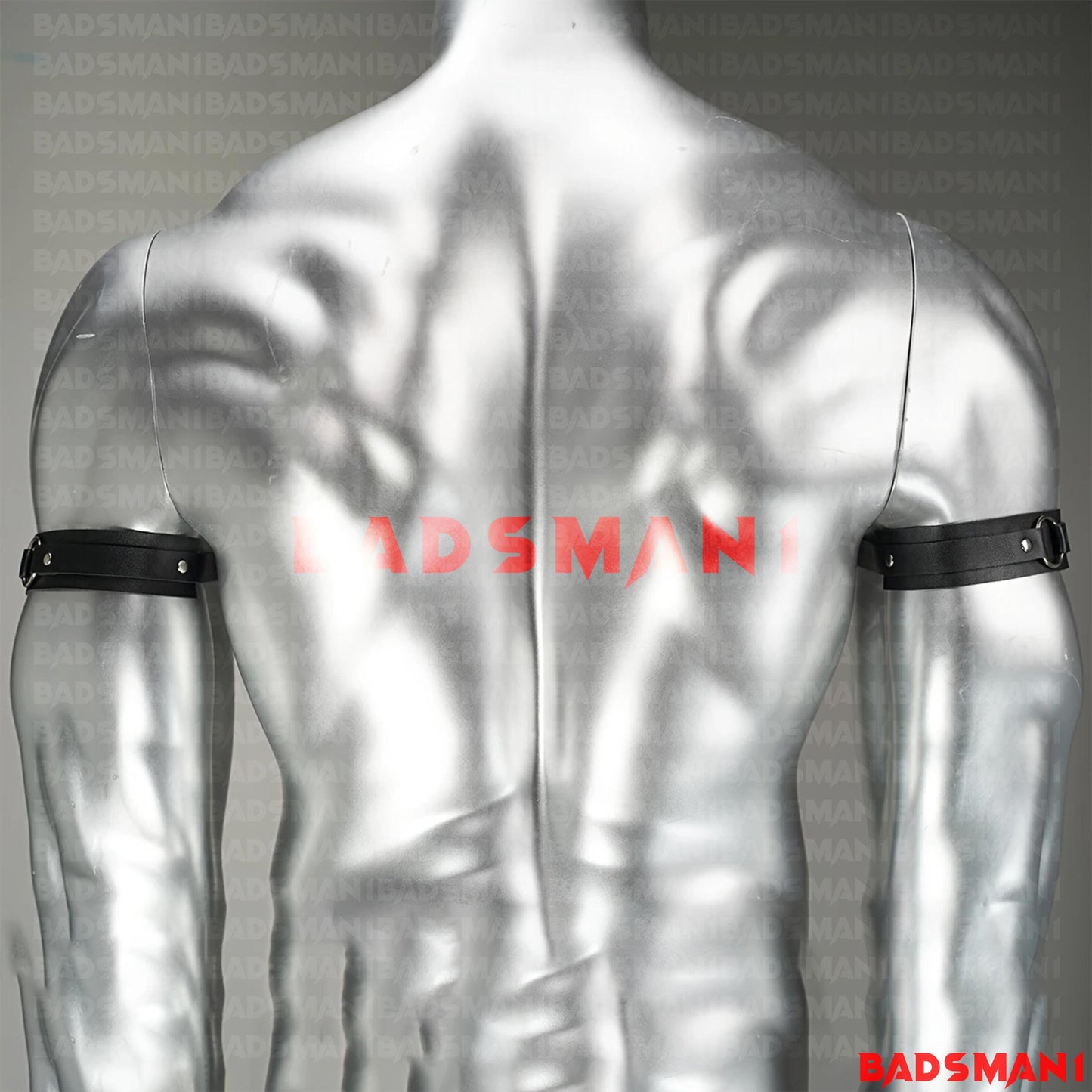 Mens Leather Arm Harness, Adjustable O-Ring Armband, Gothic Fetish BDSM Accessory, Festival, Costume, and Clubwear, Harness Man