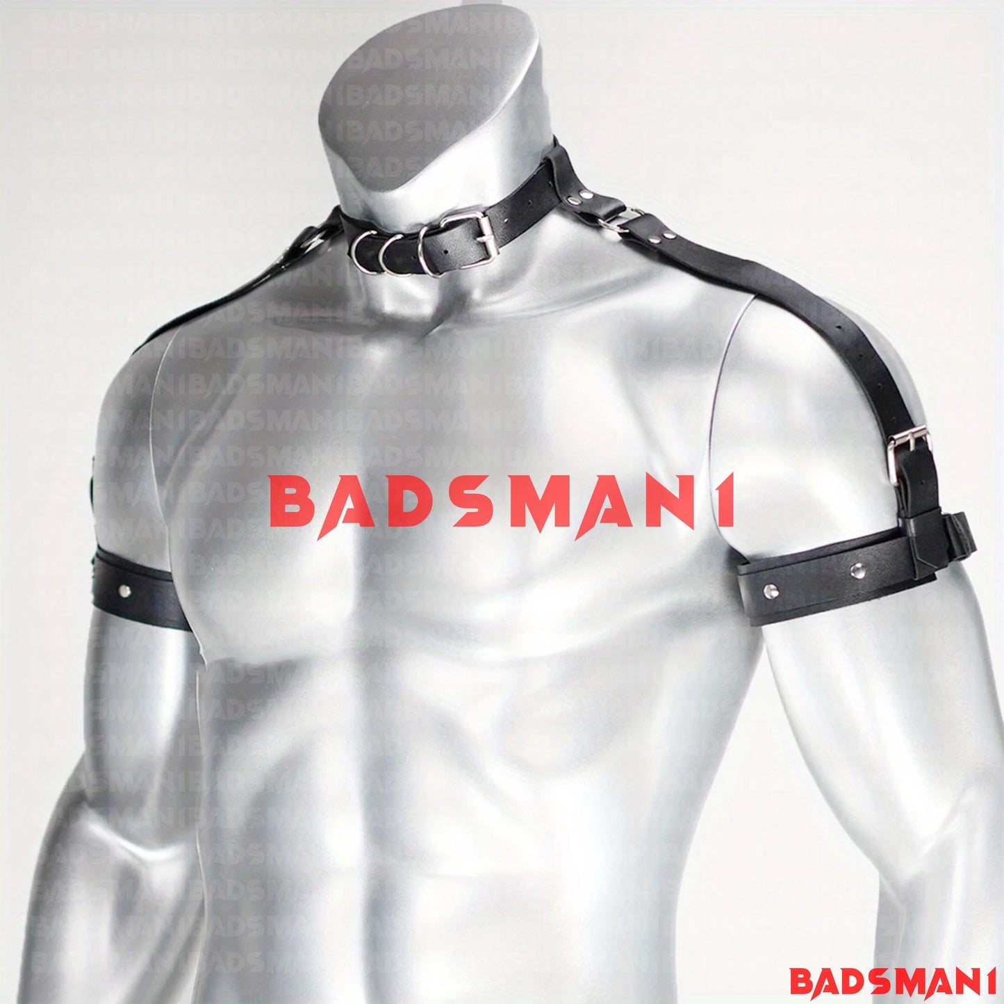 Neck and Arm Harness, Men Neck and Biceps Band, Adjustable Shoulder Harness Men,Men Leather Accessory, Arm Band, Men Shoulder Wear