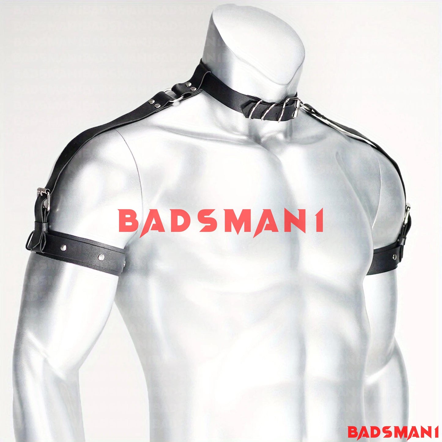 Neck and Arm Harness, Men Neck and Biceps Band, Adjustable Shoulder Harness Men,Men Leather Accessory, Arm Band, Men Shoulder Wear