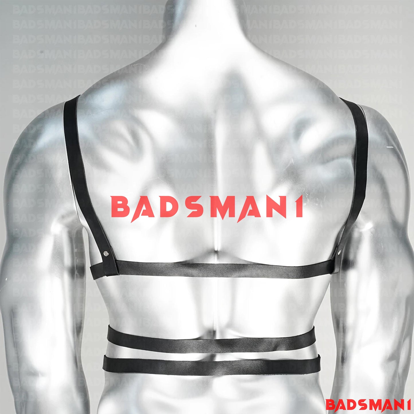 Unisex Black Faux Leather Body Harness Adjustable Chest Harness for Rave, Festival, Clubwear, Cosplay & Alternative Fashion