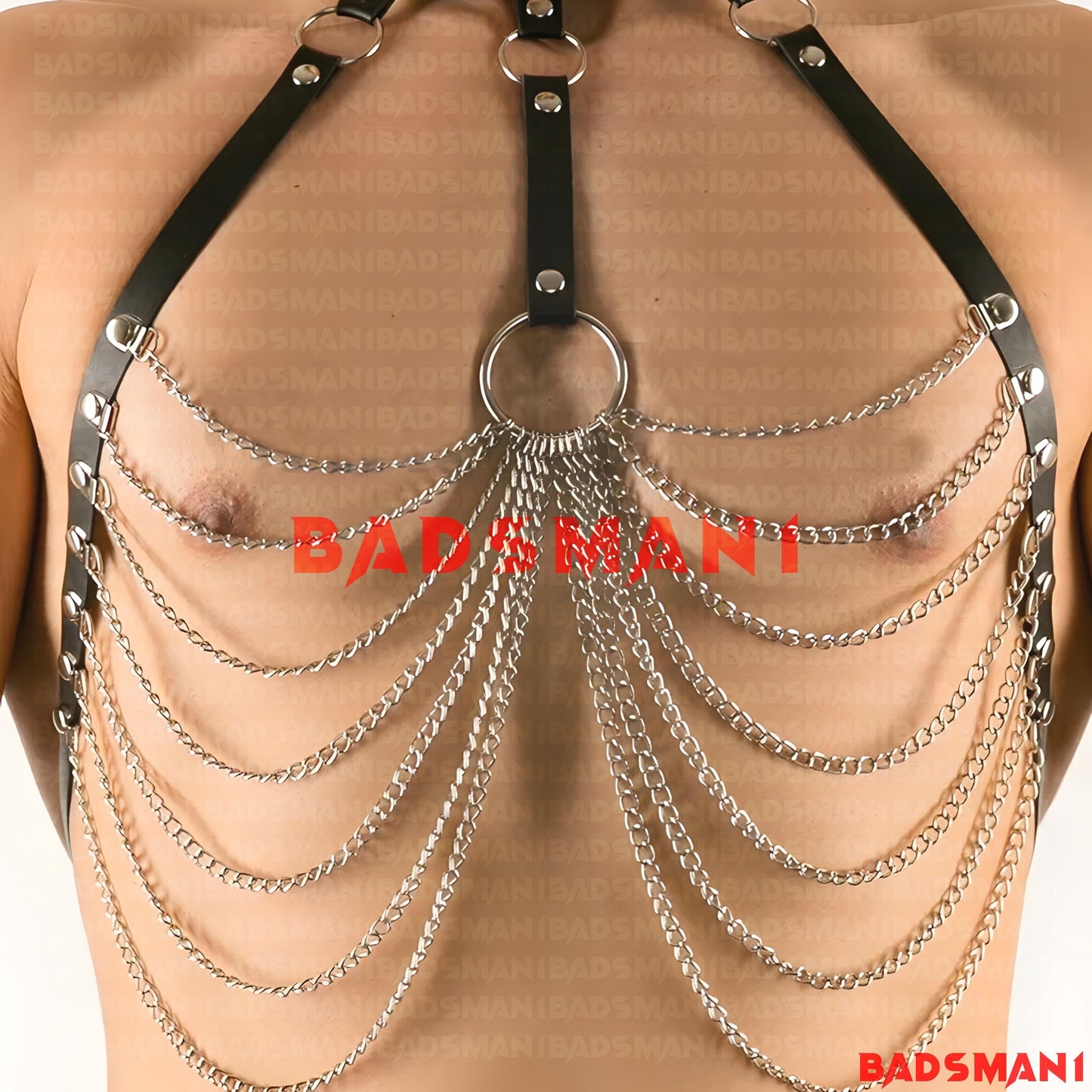 Body Chain Harness Men, Man Body jewelry, Man Chest Jewelry, Man Clup Costume, Gold Body Chain, Chain Harness Gay, Men's Nightclub Wear