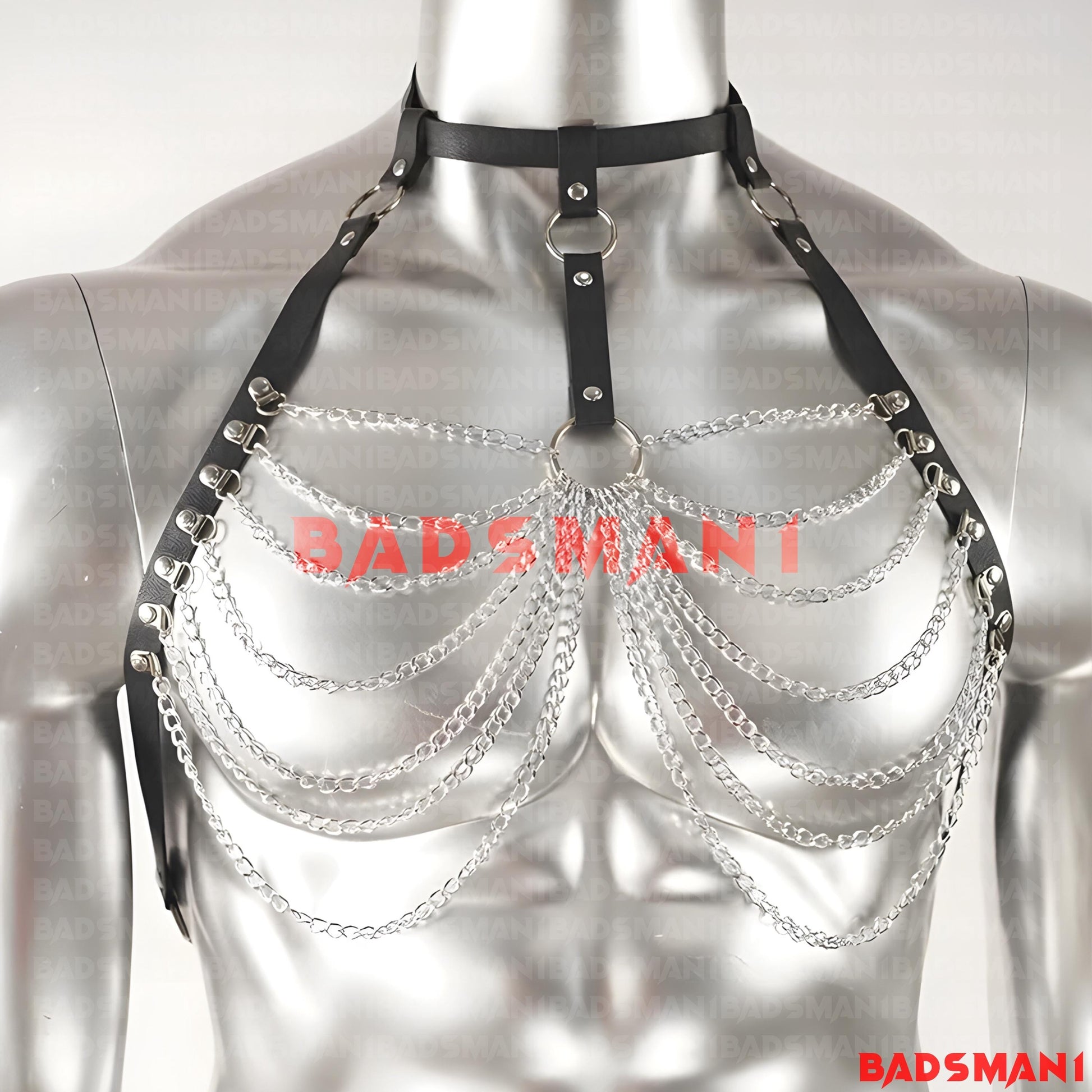 Body Chain Harness Men, Man Body jewelry, Man Chest Jewelry, Man Clup Costume, Gold Body Chain, Chain Harness Gay, Men's Nightclub Wear