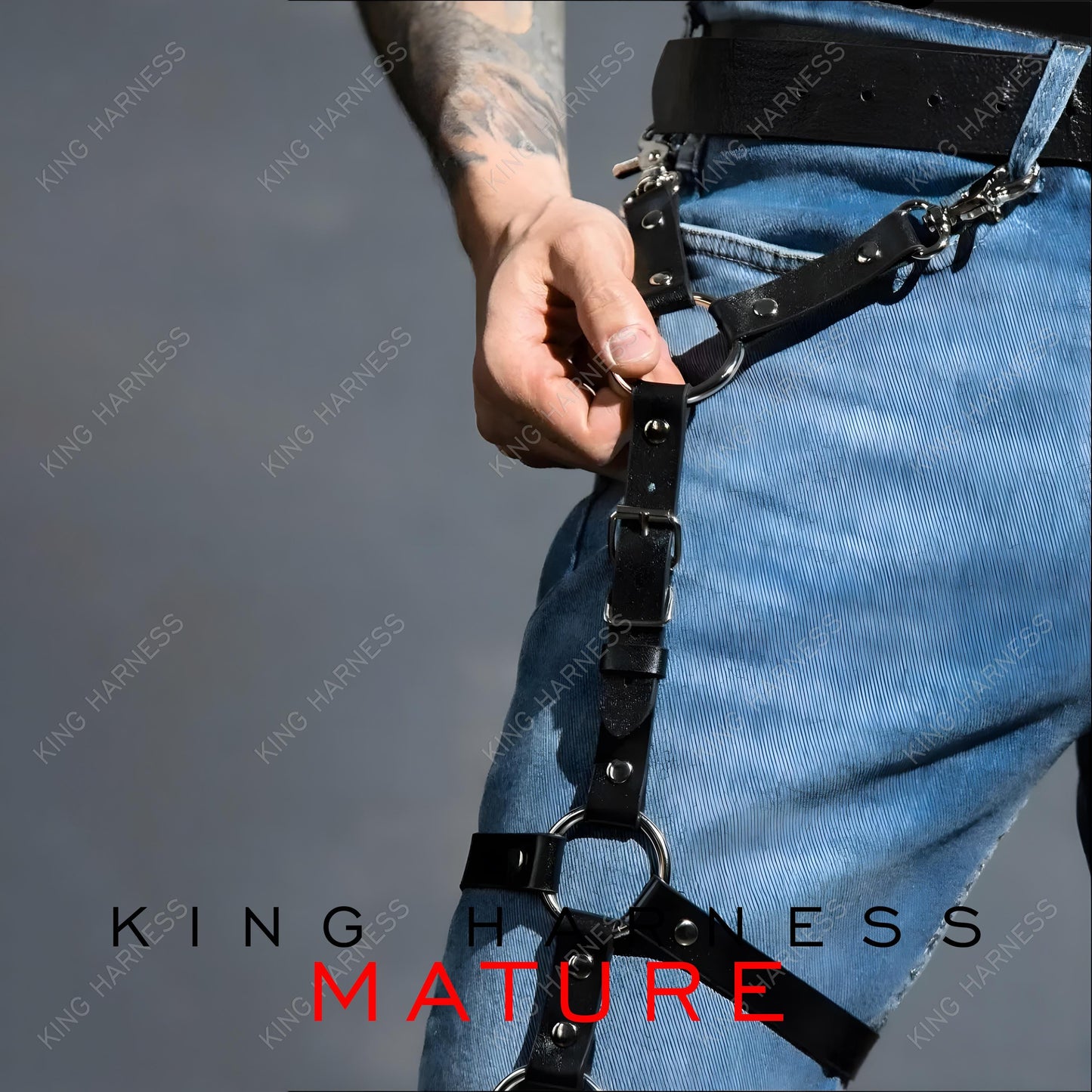 Adjustable Leather Leg Harness Belt for Men, Fetish Punk Bondage Thigh Strap Accessory, Mens BDSM Leather Thigh and Waist Harness