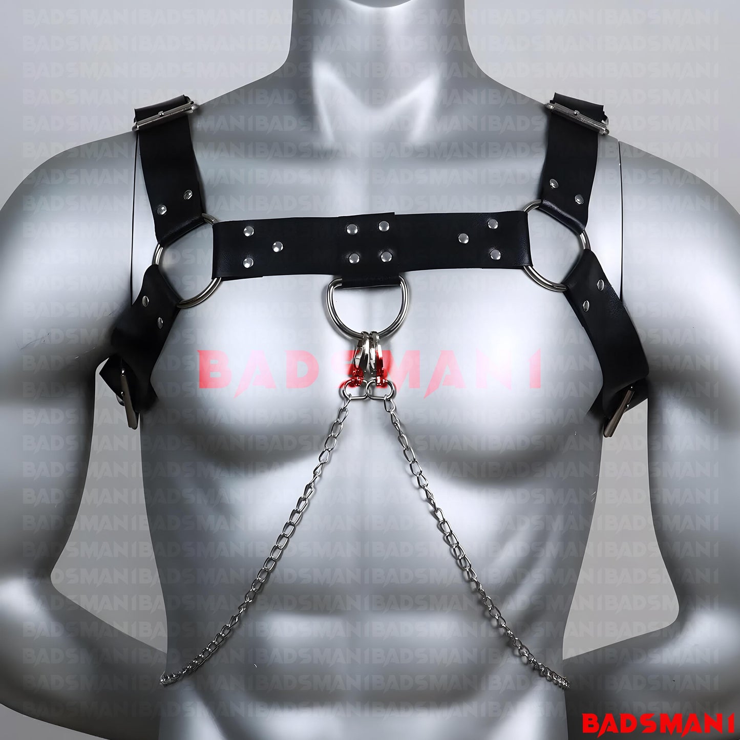Bulldog Men Harness, Brutal Chest Harness, Shoulder Harness Belt, , Wear Burning Man Outfit Costume, Men Fashion