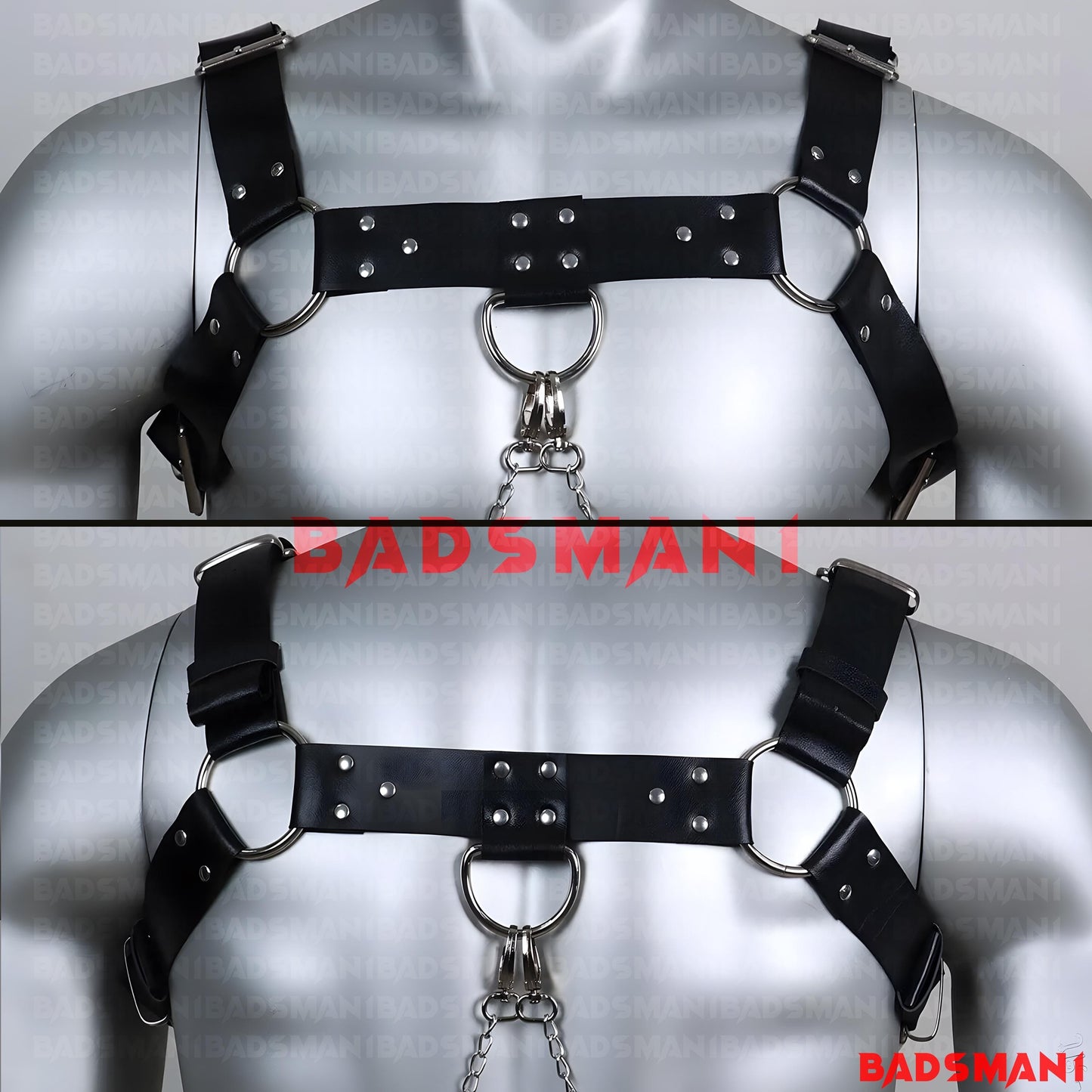 Bulldog Men Harness, Brutal Chest Harness, Shoulder Harness Belt, , Wear Burning Man Outfit Costume, Men Fashion