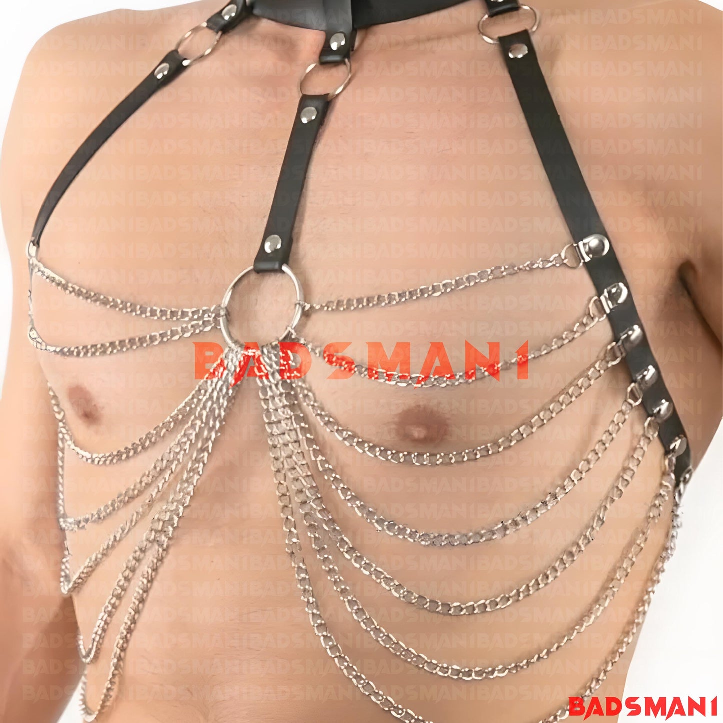 Body Chain Harness Men, Man Body jewelry, Man Chest Jewelry, Man Clup Costume, Gold Body Chain, Chain Harness Gay, Men's Nightclub Wear
