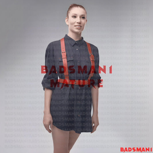 Red Leather Body Harness for Women, Adjustable Cage Bra Lingerie, Festival Rave Outfit, Gothic Chest Harness, Fetish Wear