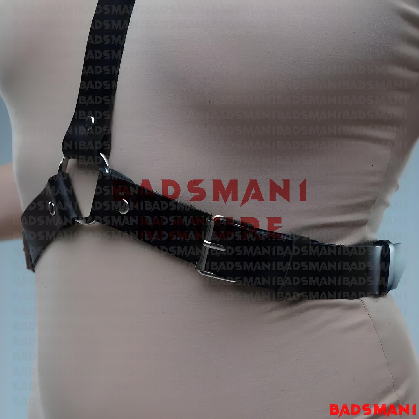 2 in 1 Harness, Back Bondage, Fetish Body Harness, BDSM Slave Collar, Geninue Leather Harness, Underbust Harness, Vegan Belt Harness
