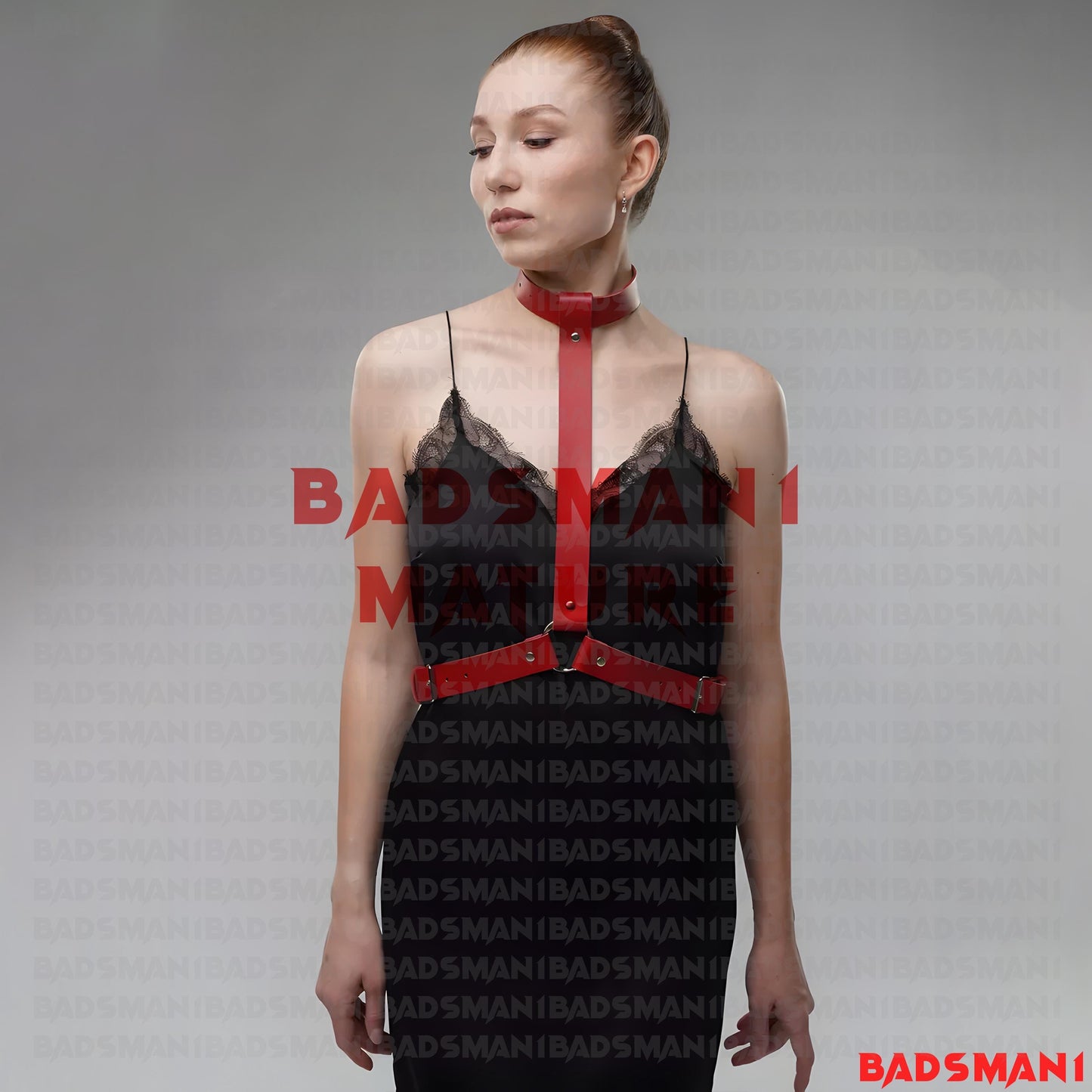 2 in 1 Harness, Back Bondage, Fetish Body Harness, BDSM Slave Collar, Geninue Leather Harness, Underbust Harness, Vegan Belt Harness