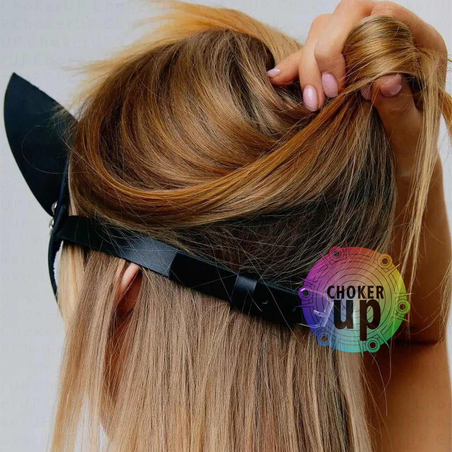 Faux Leather Cat Mask, Cosplay Masquerade Accessory